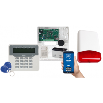SYSTEM ALARMOWY SATEL VERSA IP LCDR-WH 7Ah AWT150 + SYRENA TI700